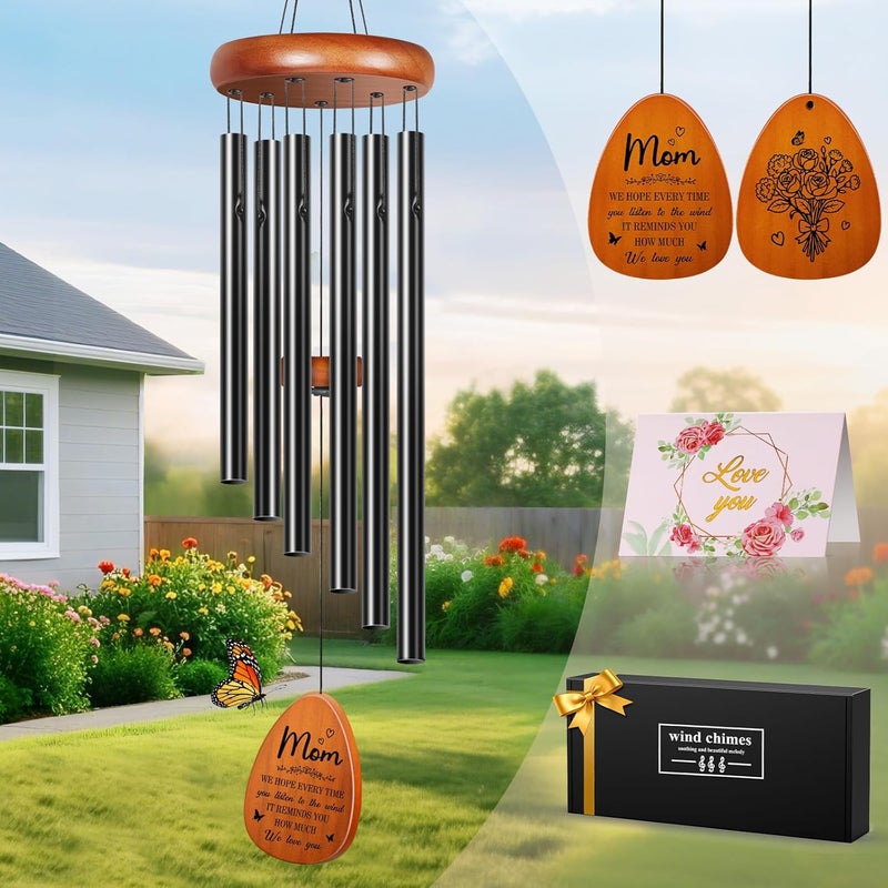 Winzwon Gifts for Mom Grandma, Wind Chimes for Outside, Mother Birthday Gifts from Daughter Son, Garden Patio Balcony Yard Decor, Christmas for Mom - Image 1